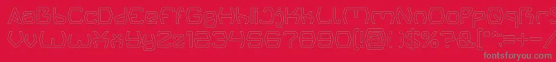 Groovy Kind Of Life Hollow Font – Gray Fonts on Red Background