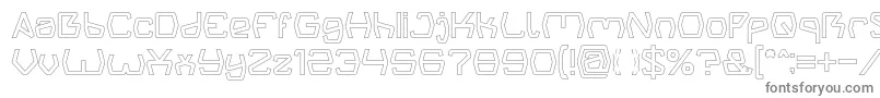 Groovy Kind Of Life Hollow-fontti – harmaat kirjasimet valkoisella taustalla