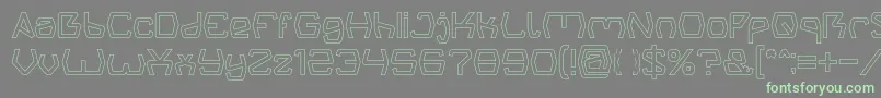 Groovy Kind Of Life Hollow Font – Green Fonts on Gray Background