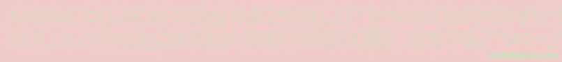 Groovy Kind Of Life Hollow Font – Green Fonts on Pink Background