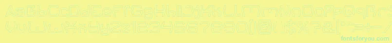 Groovy Kind Of Life Hollow Font – Green Fonts on Yellow Background