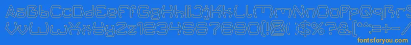 Groovy Kind Of Life Hollow Font – Orange Fonts on Blue Background