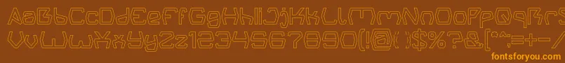 Groovy Kind Of Life Hollow Font – Orange Fonts on Brown Background
