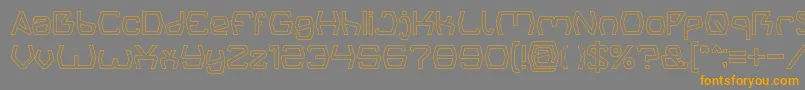 Groovy Kind Of Life Hollow Font – Orange Fonts on Gray Background