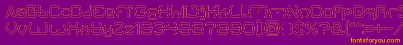 Czcionka Groovy Kind Of Life Hollow – pomarańczowe czcionki na fioletowym tle