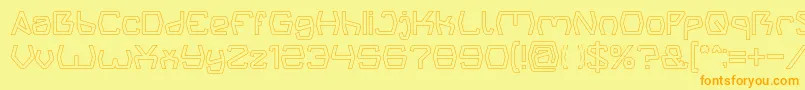 Groovy Kind Of Life Hollow Font – Orange Fonts on Yellow Background