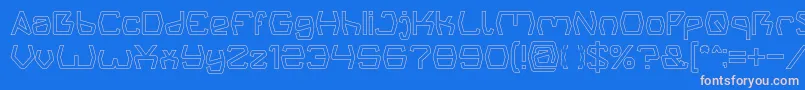Groovy Kind Of Life Hollow Font – Pink Fonts on Blue Background