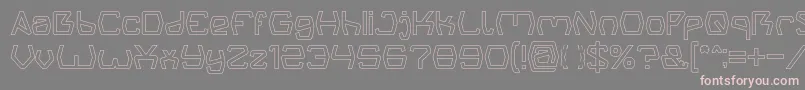 Groovy Kind Of Life Hollow Font – Pink Fonts on Gray Background