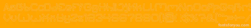 Шрифт Groovy Kind Of Life Hollow – розовые шрифты на оранжевом фоне