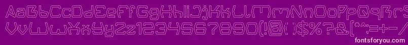 Groovy Kind Of Life Hollow Font – Pink Fonts on Purple Background