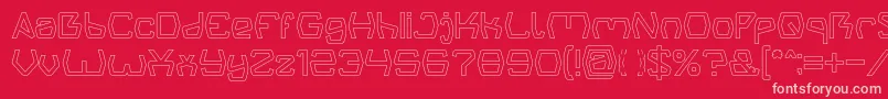 Groovy Kind Of Life Hollow Font – Pink Fonts on Red Background