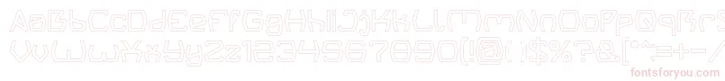 Groovy Kind Of Life Hollow Font – Pink Fonts on White Background