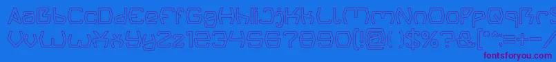 Groovy Kind Of Life Hollow Font – Purple Fonts on Blue Background