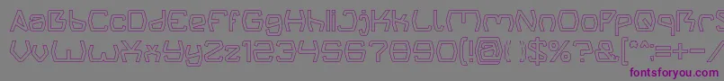 Groovy Kind Of Life Hollow Font – Purple Fonts on Gray Background