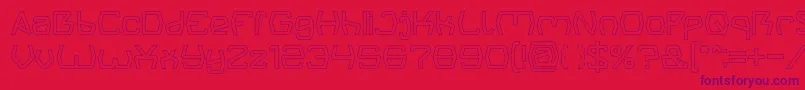 Groovy Kind Of Life Hollow Font – Purple Fonts on Red Background