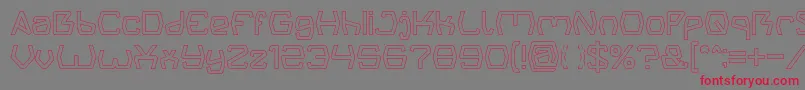 Groovy Kind Of Life Hollow Font – Red Fonts on Gray Background