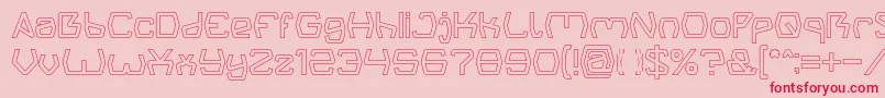 Groovy Kind Of Life Hollow Font – Red Fonts on Pink Background