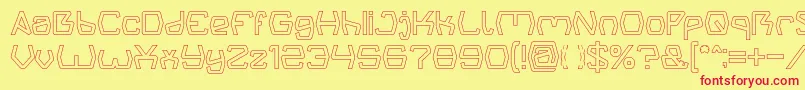 Groovy Kind Of Life Hollow Font – Red Fonts on Yellow Background