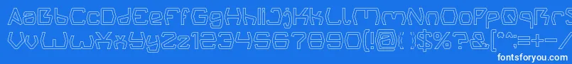 Groovy Kind Of Life Hollow Font – White Fonts on Blue Background