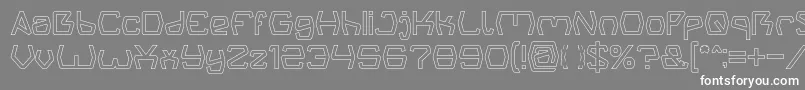 Groovy Kind Of Life Hollow Font – White Fonts on Gray Background