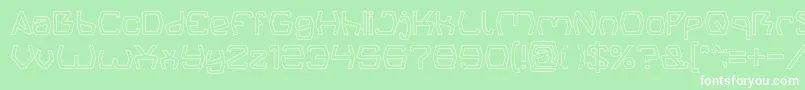 Groovy Kind Of Life Hollow Font – White Fonts on Green Background