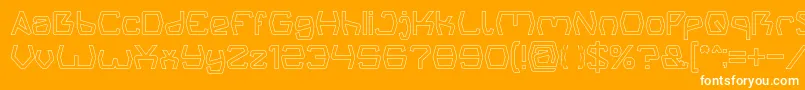 Groovy Kind Of Life Hollow Font – White Fonts on Orange Background