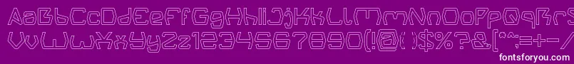 Groovy Kind Of Life Hollow Font – White Fonts on Purple Background