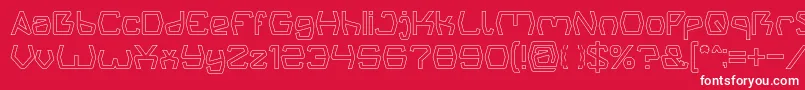 Groovy Kind Of Life Hollow Font – White Fonts on Red Background