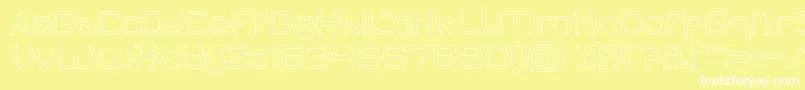 Groovy Kind Of Life Hollow Font – White Fonts on Yellow Background