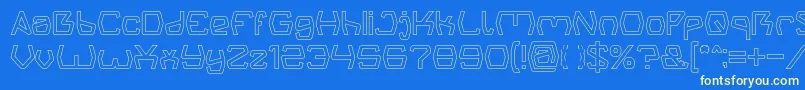 Groovy Kind Of Life Hollow Font – Yellow Fonts on Blue Background