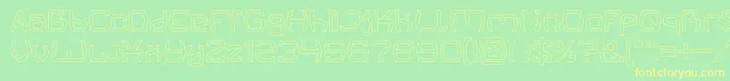 Groovy Kind Of Life Hollow Font – Yellow Fonts on Green Background