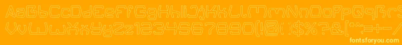 Groovy Kind Of Life Hollow Font – Yellow Fonts on Orange Background