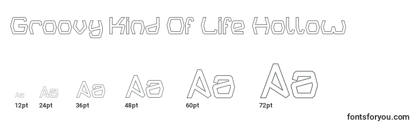 Groovy Kind Of Life Hollow Font Sizes