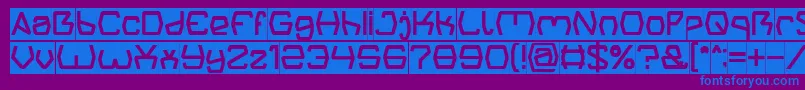 Czcionka Groovy Kind Of Life Inverse – niebieskie czcionki na fioletowym tle