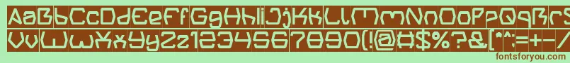 Groovy Kind Of Life Inverse Font – Brown Fonts on Green Background