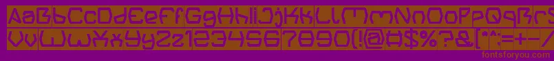 Groovy Kind Of Life Inverse Font – Brown Fonts on Purple Background