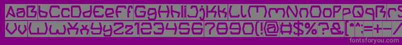Police Groovy Kind Of Life Inverse – polices grises sur fond violet