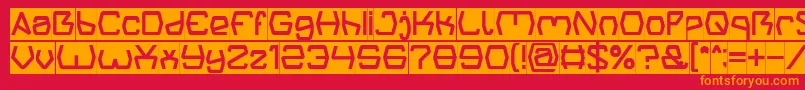 Groovy Kind Of Life Inverse Font – Orange Fonts on Red Background