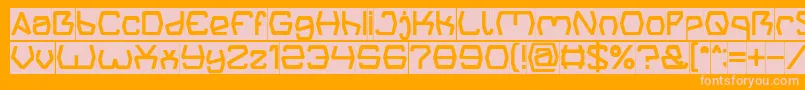Groovy Kind Of Life Inverse Font – Pink Fonts on Orange Background