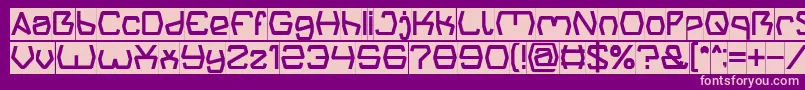 Groovy Kind Of Life Inverse-Schriftart – Rosa Schriften auf violettem Hintergrund