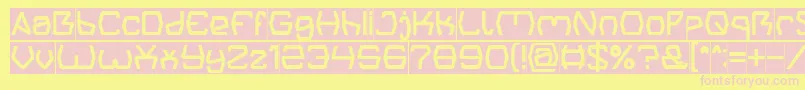 Groovy Kind Of Life Inverse Font – Pink Fonts on Yellow Background