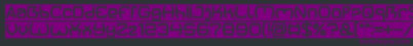 Groovy Kind Of Life Inverse-Schriftart – Violette Schriften auf schwarzem Hintergrund