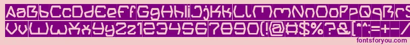 Groovy Kind Of Life Inverse-fontti – violetit fontit vaaleanpunaisella taustalla