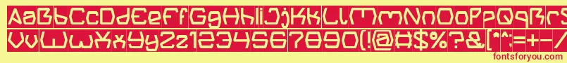 Groovy Kind Of Life Inverse Font – Red Fonts on Yellow Background