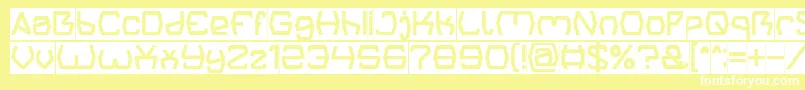 Groovy Kind Of Life Inverse Font – White Fonts on Yellow Background