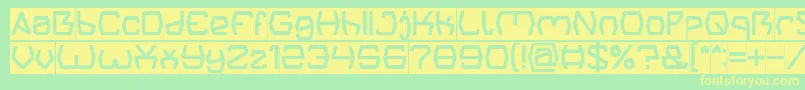 Шрифт Groovy Kind Of Life Inverse – жёлтые шрифты на зелёном фоне
