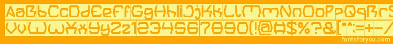 Шрифт Groovy Kind Of Life Inverse – жёлтые шрифты на оранжевом фоне