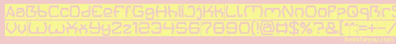 Groovy Kind Of Life Inverse Font – Yellow Fonts on Pink Background
