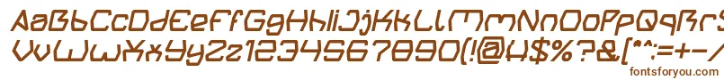 フォントGroovy Kind Of Life Italic – 白い背景に茶色のフォント