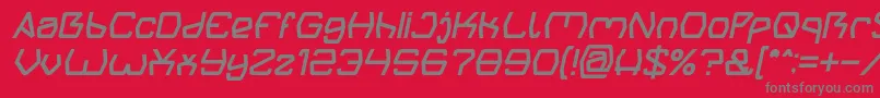Groovy Kind Of Life Italic Font – Gray Fonts on Red Background